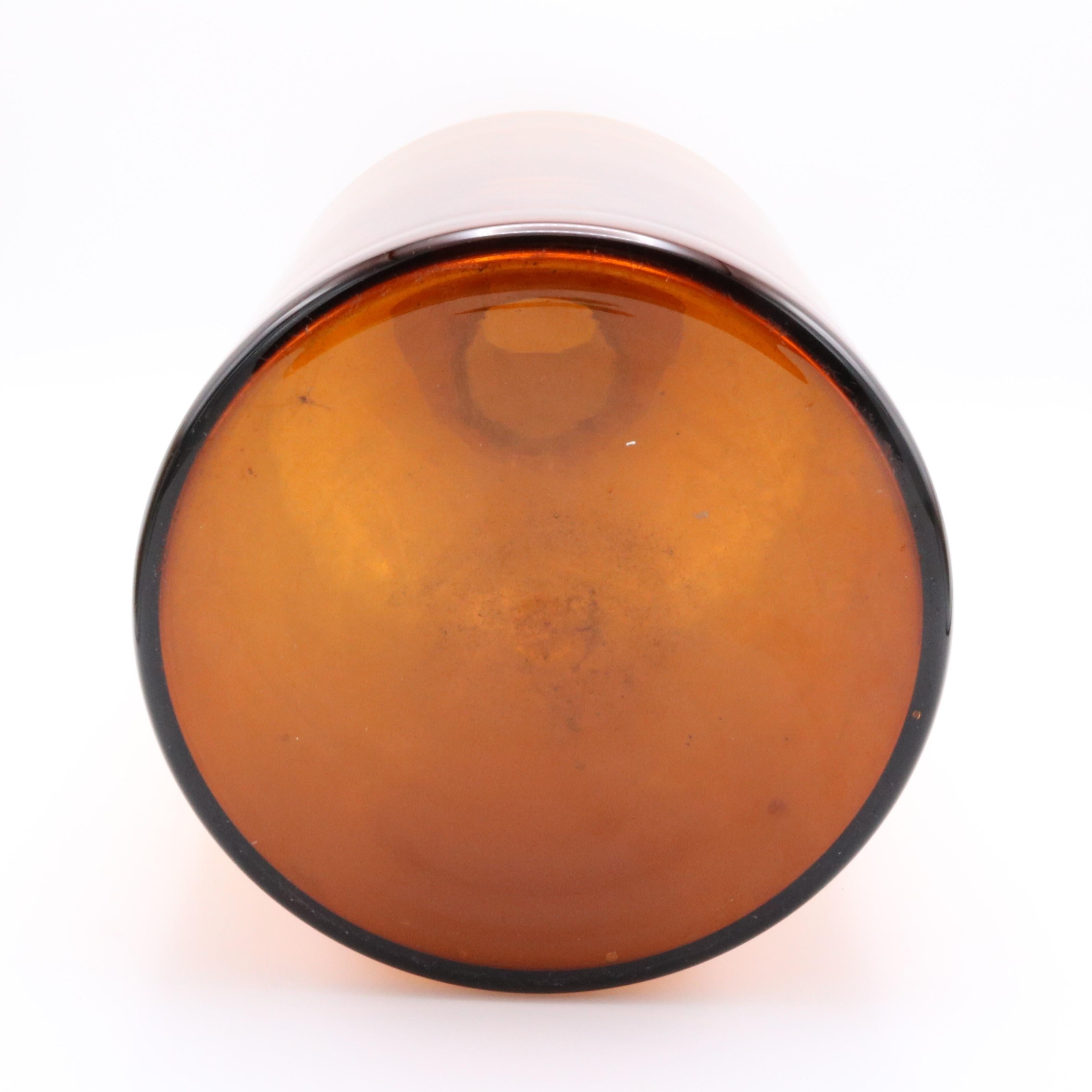 Milieu du XXe siècle Vase en verre Gulvasa d'Otto Bauer pour Holmgaard, Suède, circa 1950 en vente