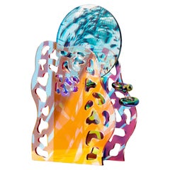 Holographic, UV printed organic shaped vase 