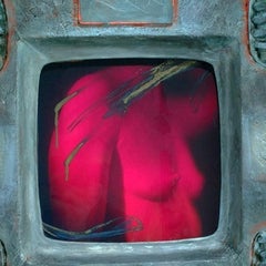 Holography Wall Sculpture,  Modern, Industrial Art  - "Examined Life 4"