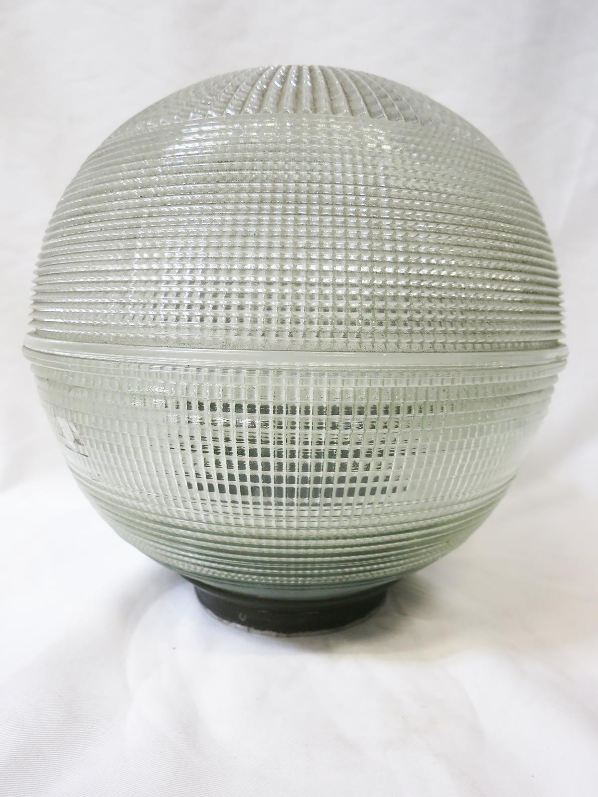 Holophane Ball Ceiling Glass Globe Pendant 2