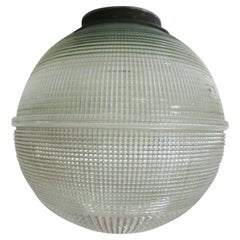 Vintage Holophane Ball Ceiling Glass Globe Pendant