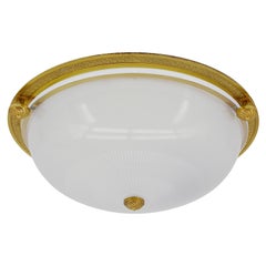 Holophane French Art Deco Flush Mount, 1930s Holophane French Art Deco Flush Mount, 1930s
