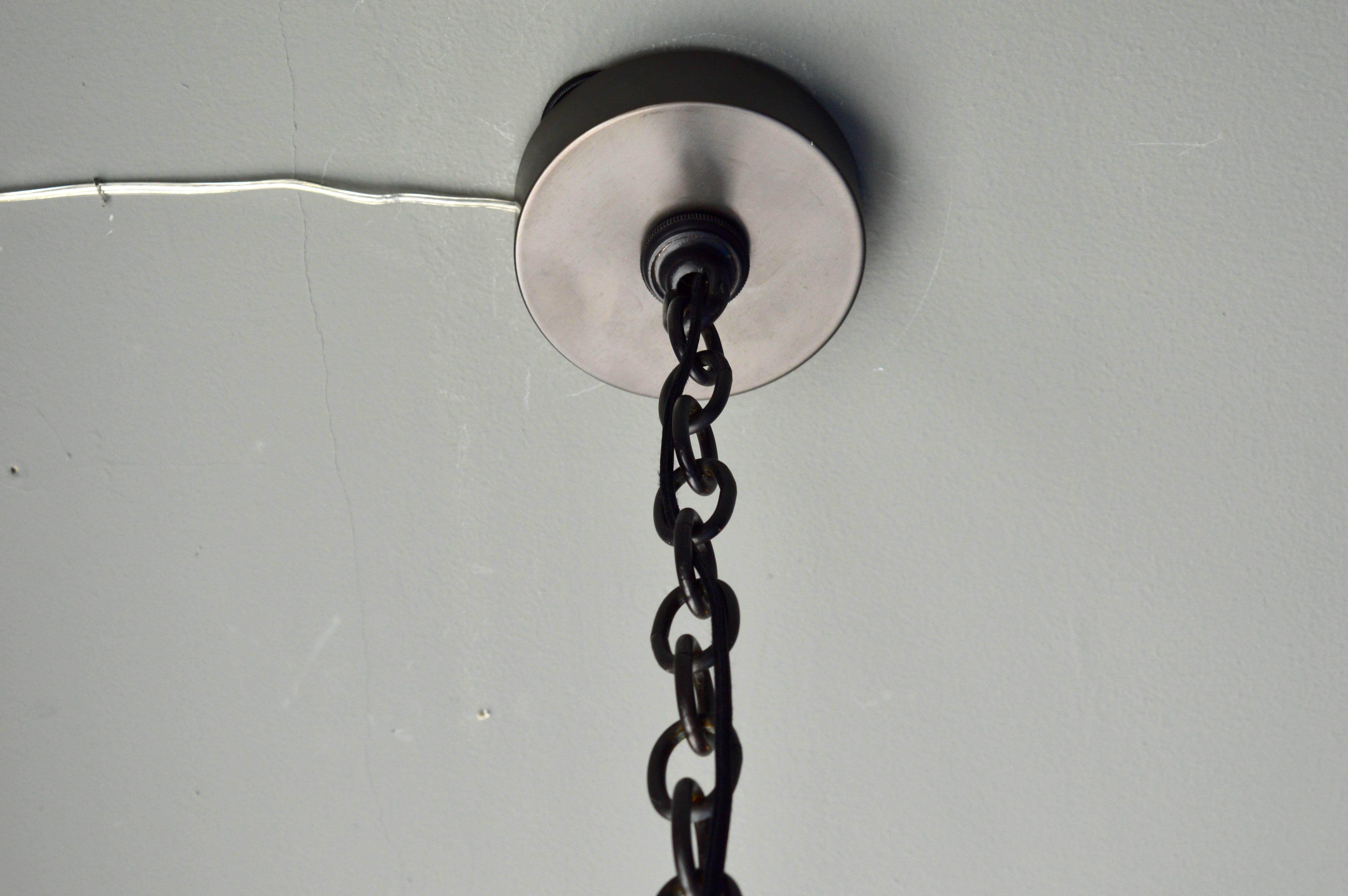 Holophane Globe Pendant from Paris Streetlight In Good Condition For Sale In Los Angeles, CA