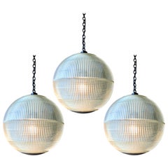 Retro Holophane Globe Pendant from Paris Streetlight