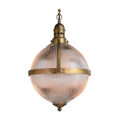 Vintage Holophane Globe Pendants, England, 20th Century