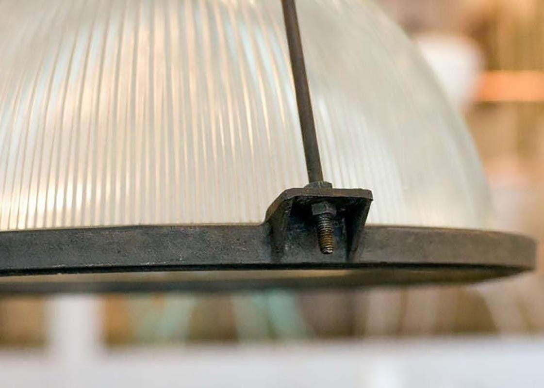 Mid-20th Century Holophane Industrial Hanging Pendant Light For Sale