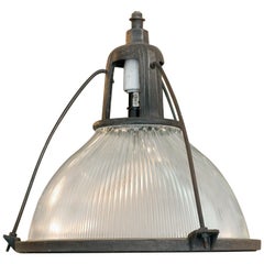 Vintage Holophane Industrial Hanging Light Fixture