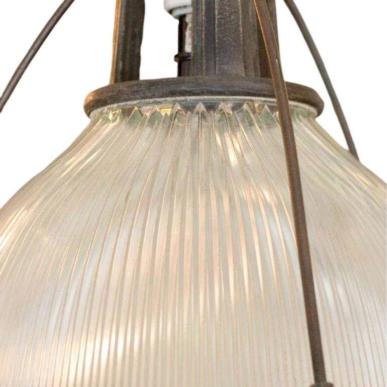 Holophane Industrial Hanging Pendant Light In Excellent Condition For Sale In Van Nuys, CA