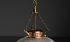 Holophane Pendant, England circa 1920