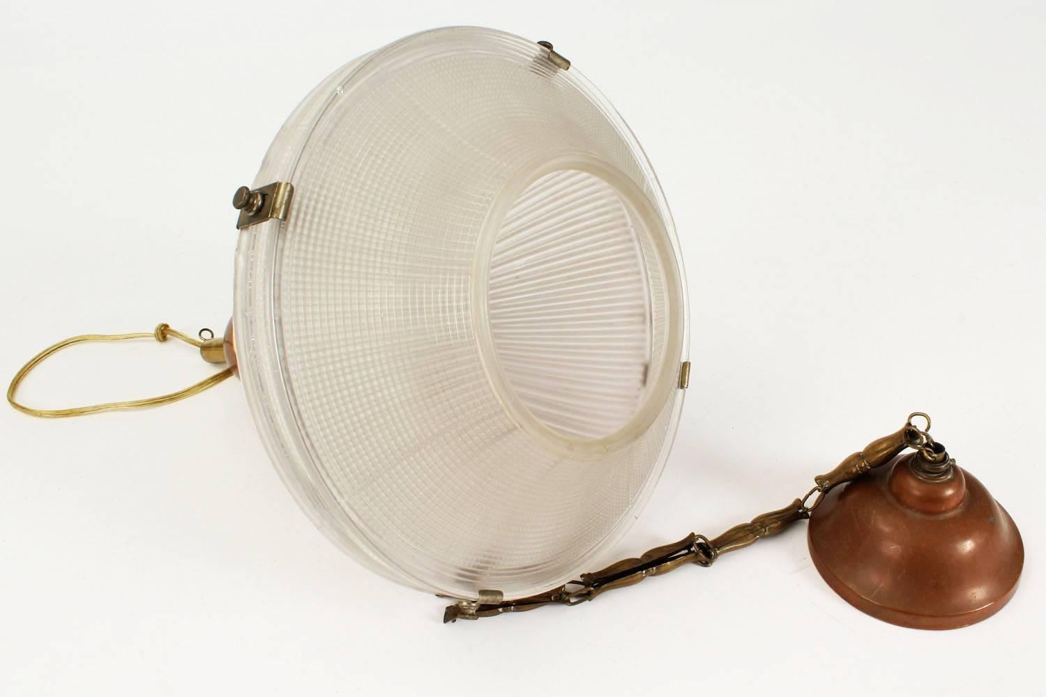 German Holophane Pendant Lamp from the 1930s For Sale