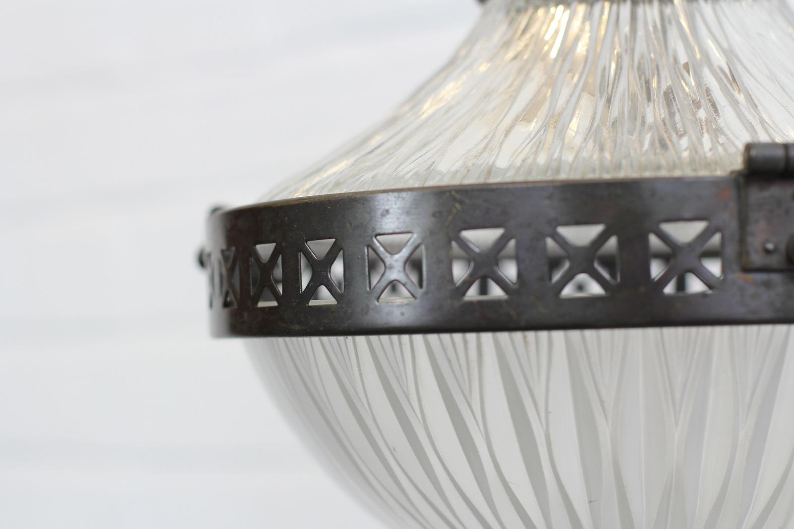 Holophane Pendant Light, circa 1910 In Good Condition In Gloucester, GB