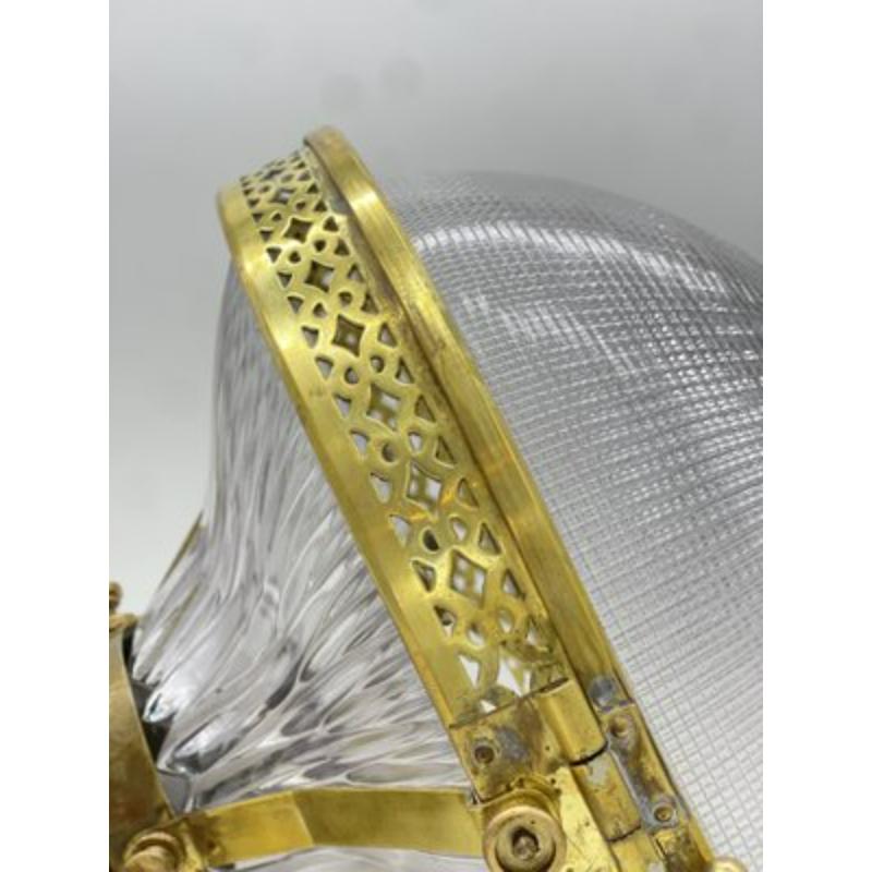 Holophane Prismenglas-Hängeleuchte von André Blondel, Frankreich, 1920er Jahre (Industriell) im Angebot