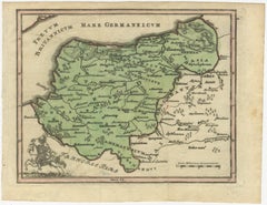Holsatia Ducatus Antique Map of Holstein and Hamburg Region, Petrus Kaerius 1650