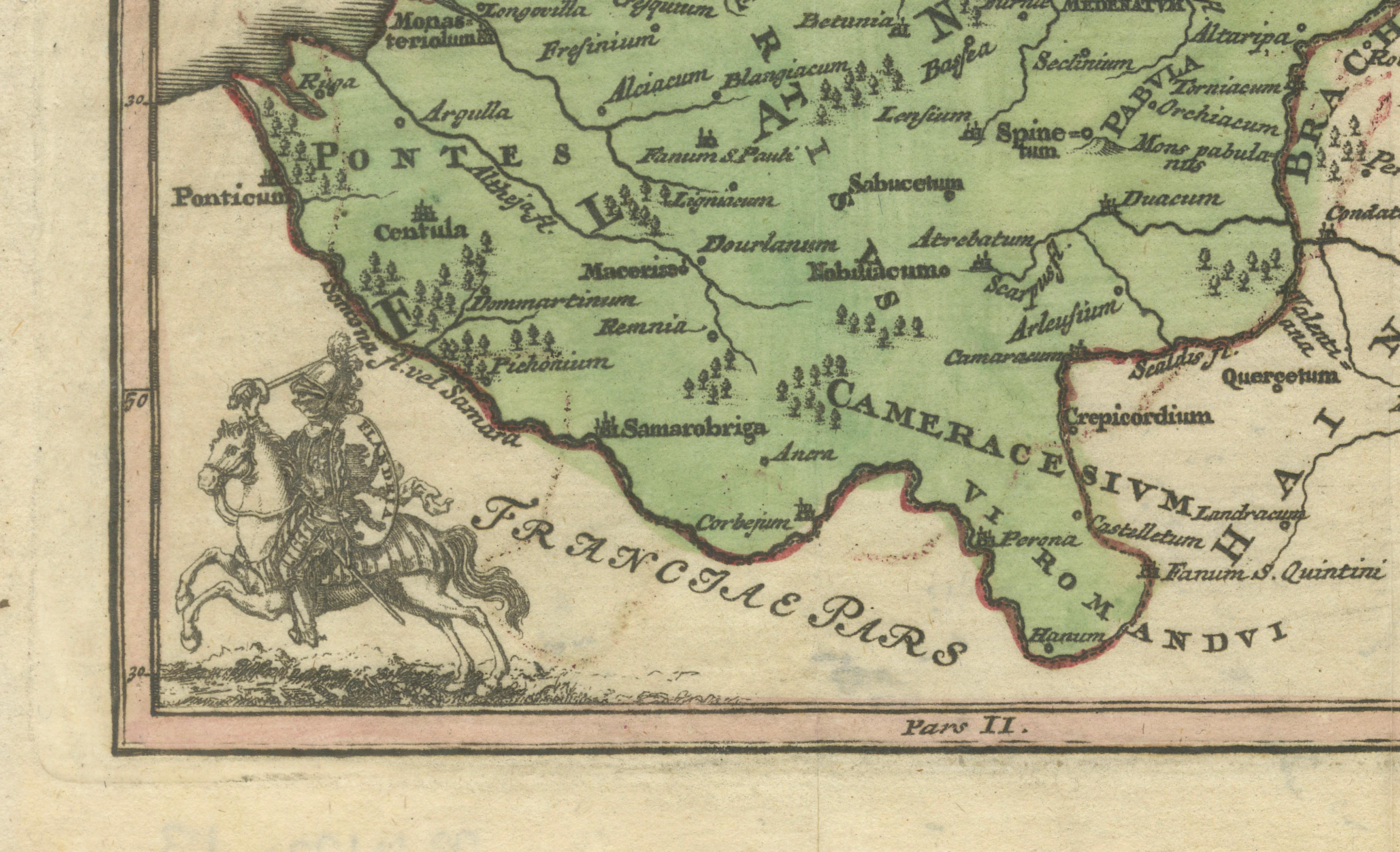 Holsatia Ducatus Antique Map of Holstein and Hamburg Region, Petrus Kaerius 1650