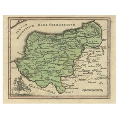 Holsatia Ducatus Antique Map of Holstein and Hamburg Region, Petrus Kaerius 1650