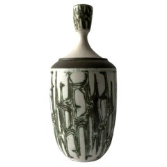 Holstrom Stoneware Modernist Studio Lidded Vessel