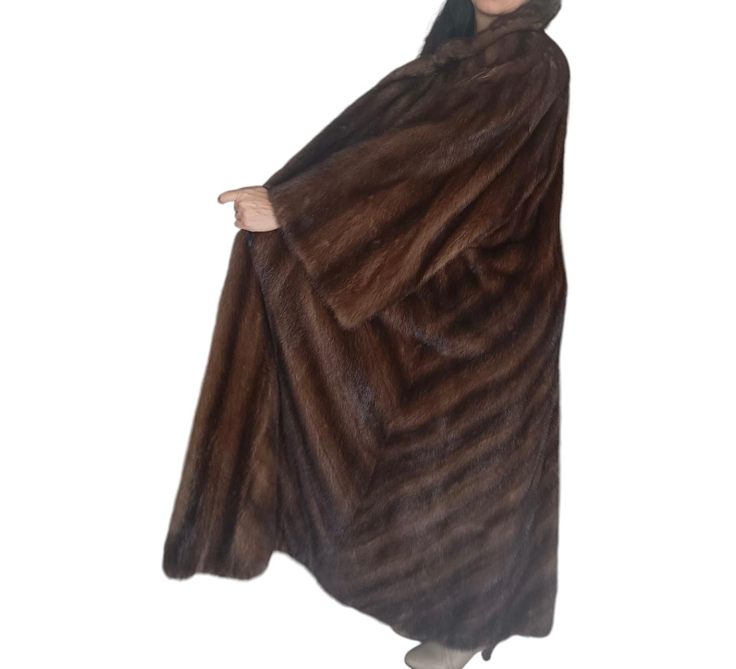 Black Dior Mink Fur Full Length Coat (Size 20 - L) For Sale