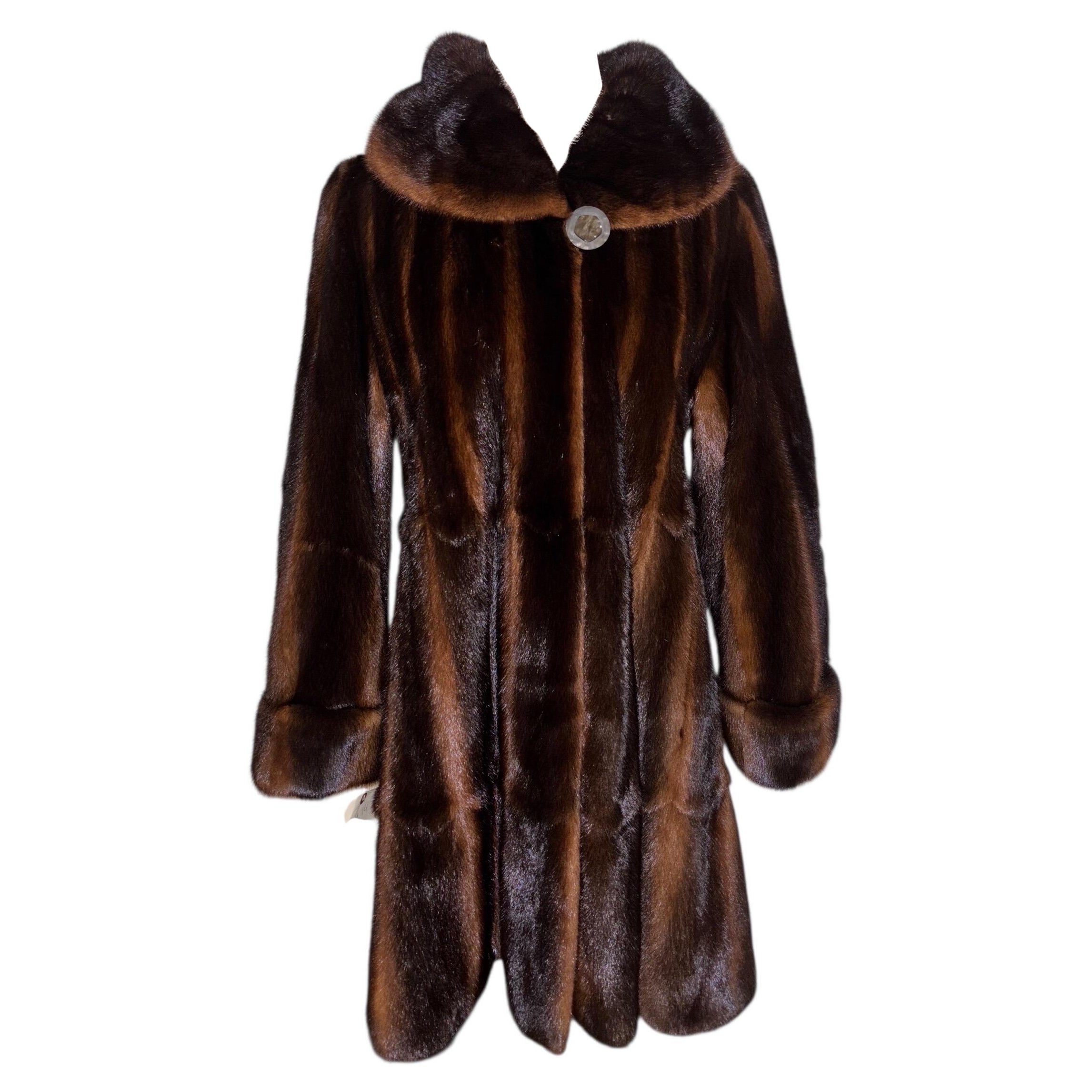 Holt Renfrew ombre mink fur coat size 8/M