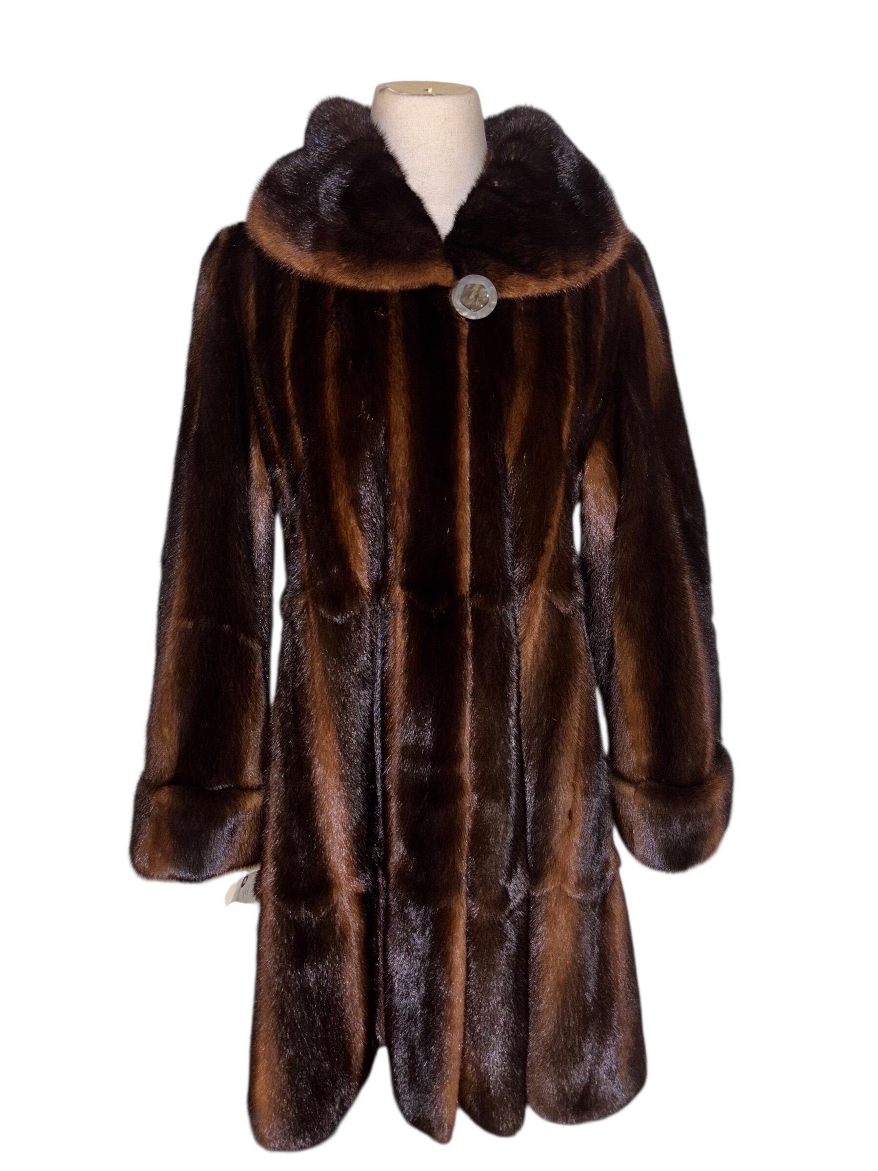 Holt Renfrew ombre mink fur coat size 8/M