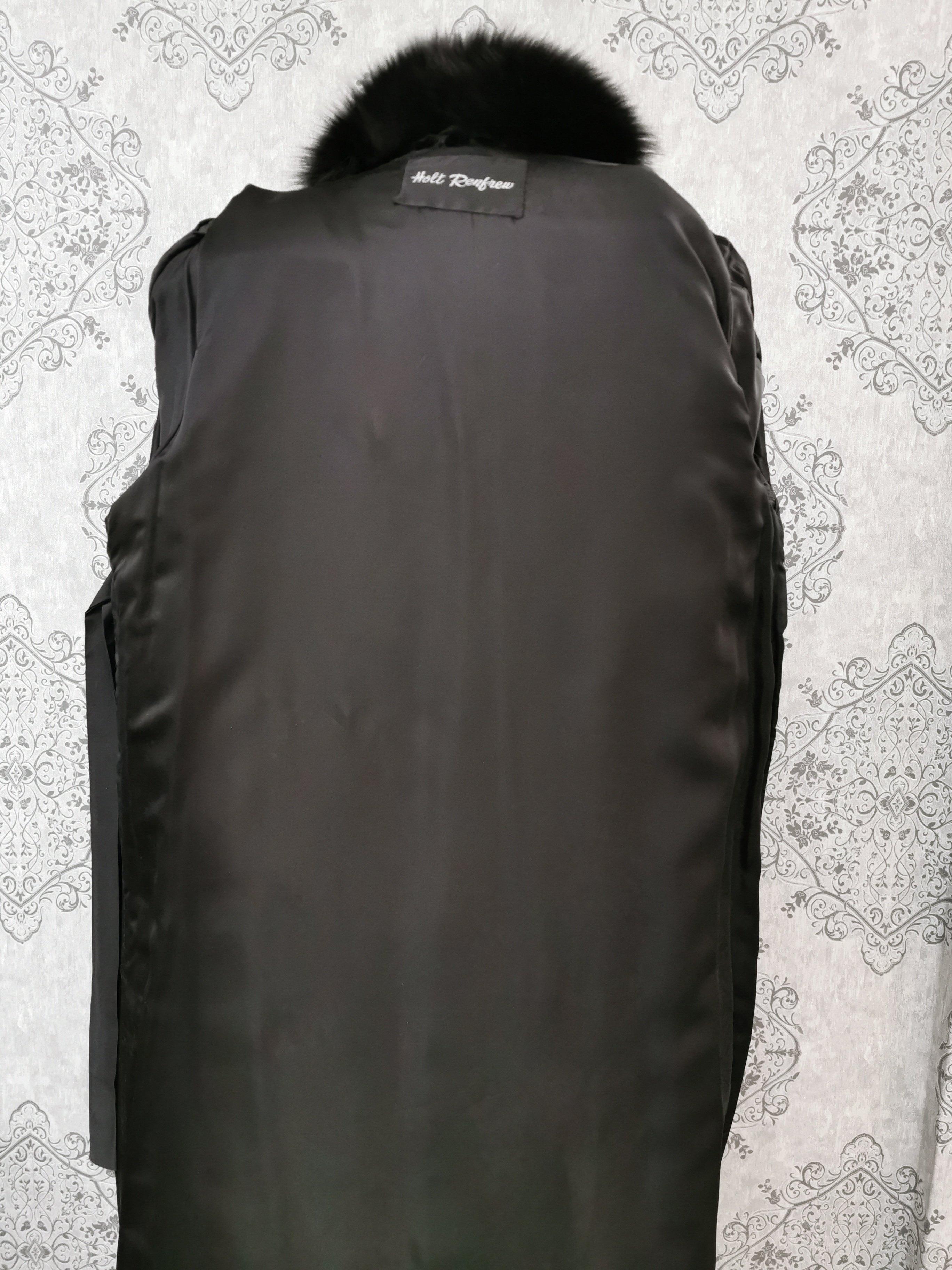 Holt Renfrew Alaska Siegelpelzmantel mit Fuchspelzbesatz Größe 8 4