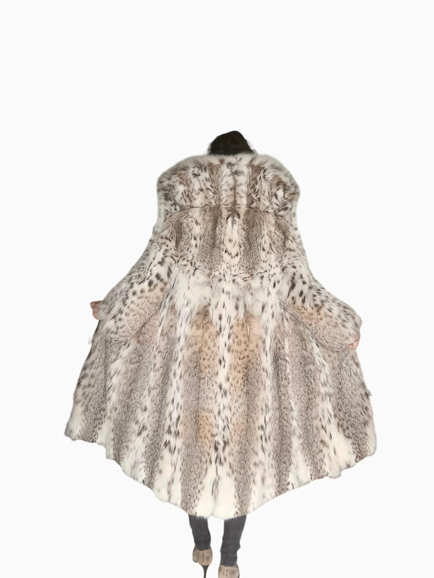 Holt Renfrew Cappotto vintage in pelliccia di lince bobcat taglia 6-8 in vendita 9