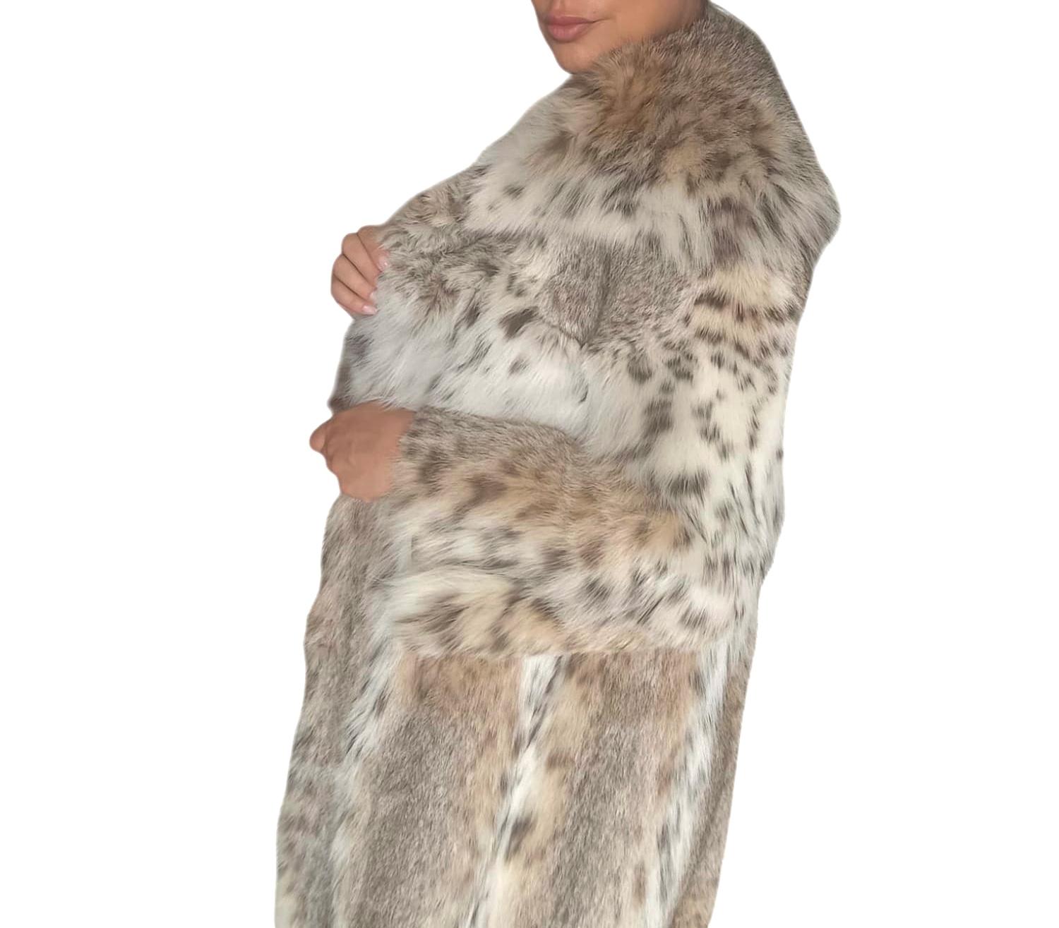Holt Renfrew Cappotto vintage in pelliccia di lince bobcat taglia 6-8 In condizioni ottime in vendita a Montreal, Quebec