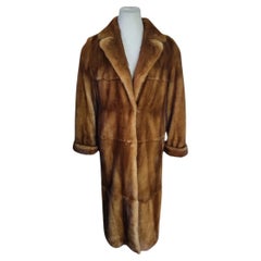 Holt Renfrew whiskey female mink Fur coat men's 44 silk 