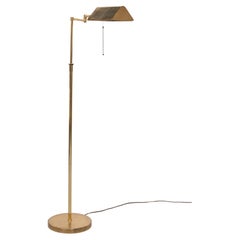 Holtkoetter Brass library floor lamp 1970s Germany