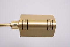 Holtkoetter Lampadaire à bras pivotant en laiton Allemagne années 1980