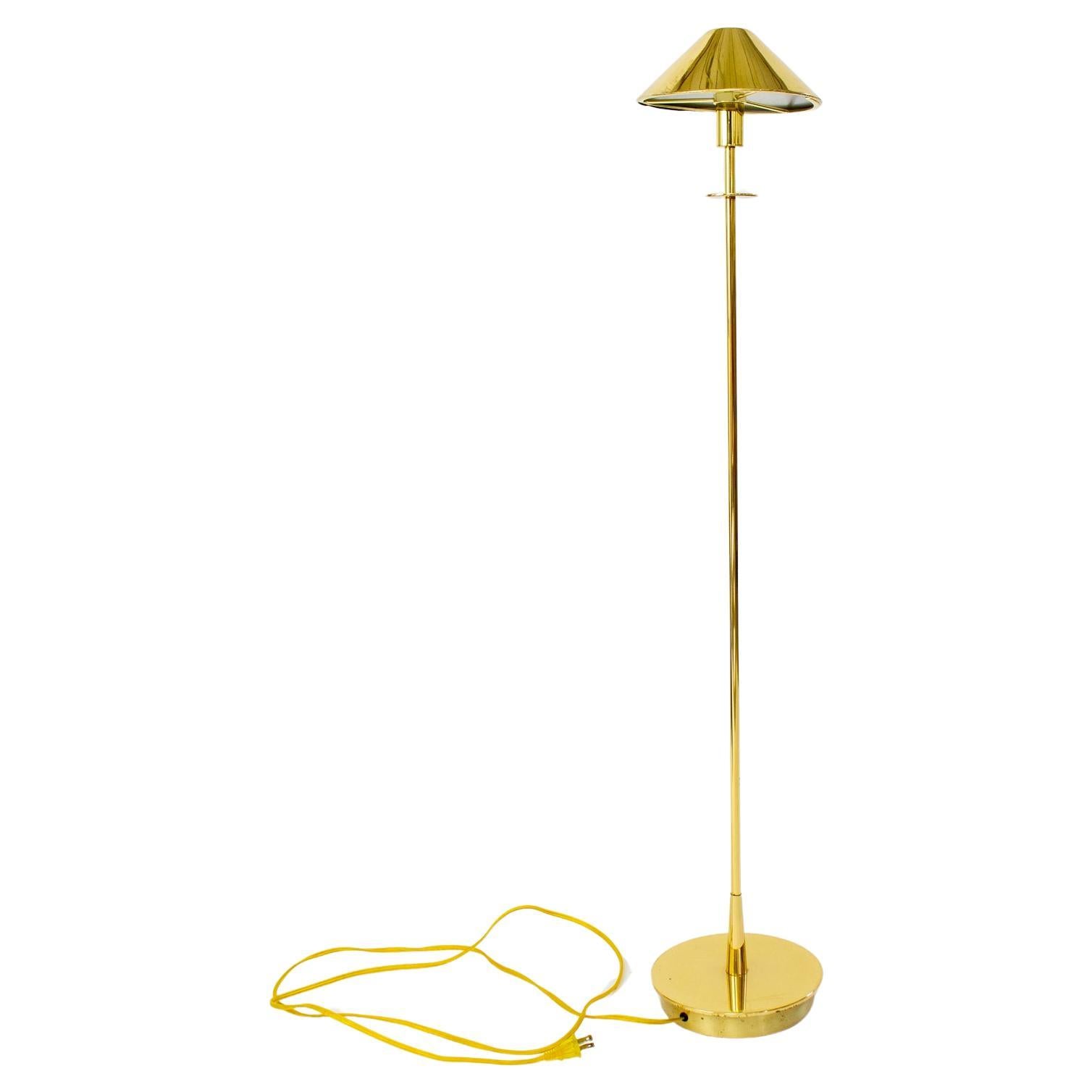 Holtkoetter German Halogen Brass Floor Lamp