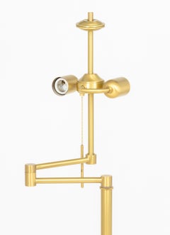 Holtkoetter Leuchten Swing-Arm Floor Lamps, Pair