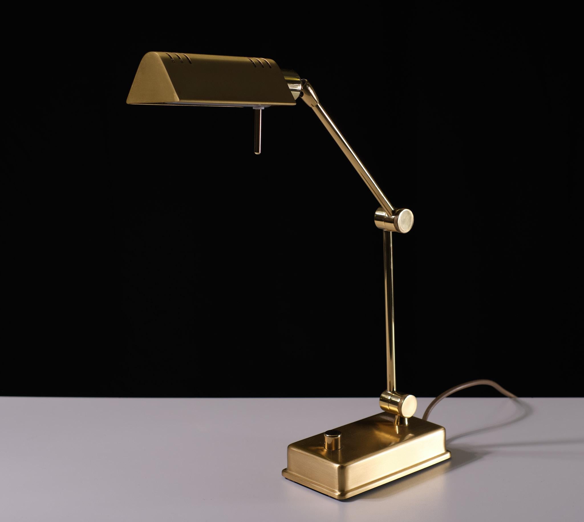Holtkotter  Brass Desk lamp 1970s Germany  In Good Condition In Den Haag, NL