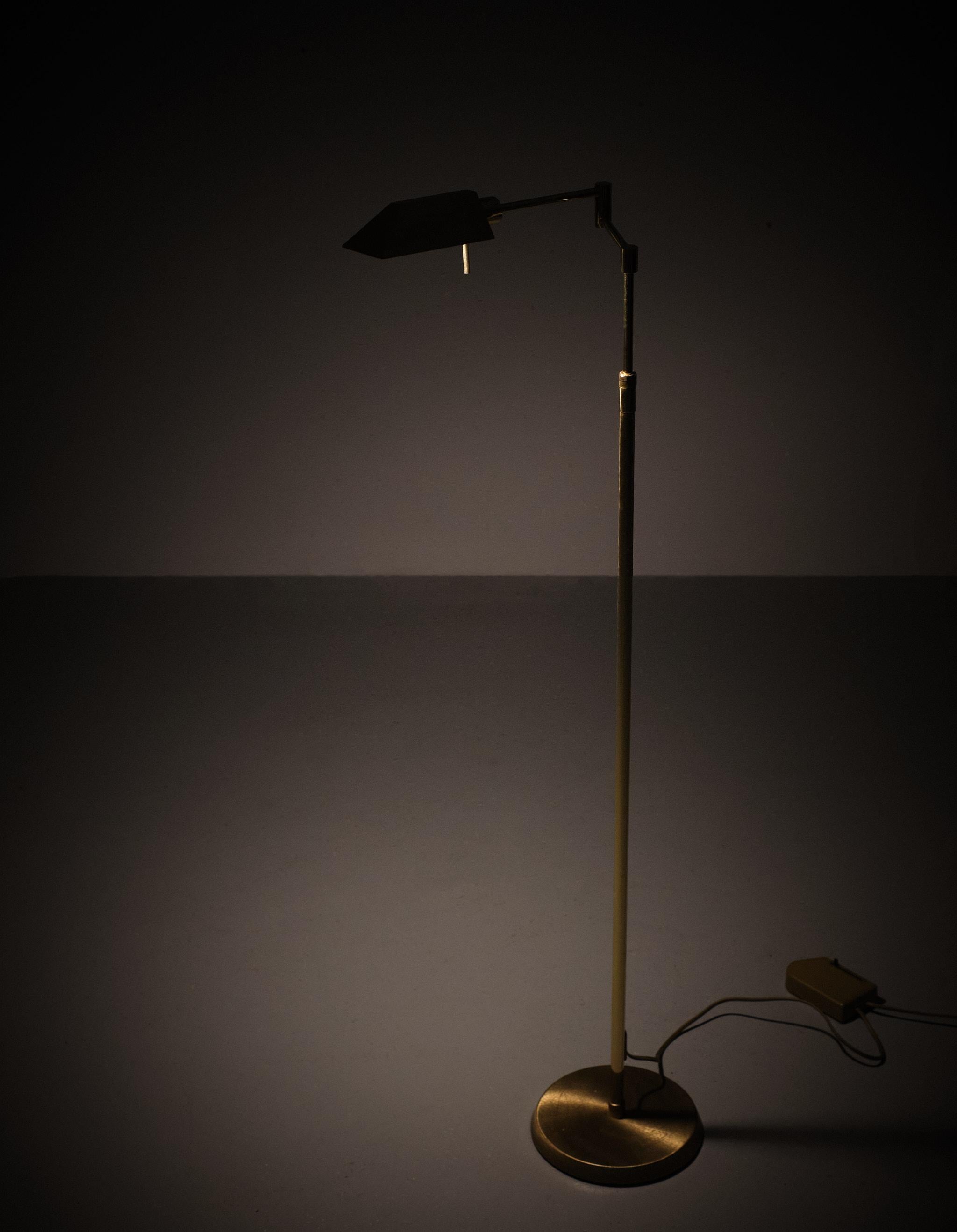 Holtkotter Brass Swing Arm Floor Lamp, 1970s, Germany 4