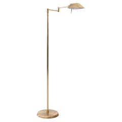 Holtkotter Brass Swing Arm Floor Lamp, 1970s, Germany