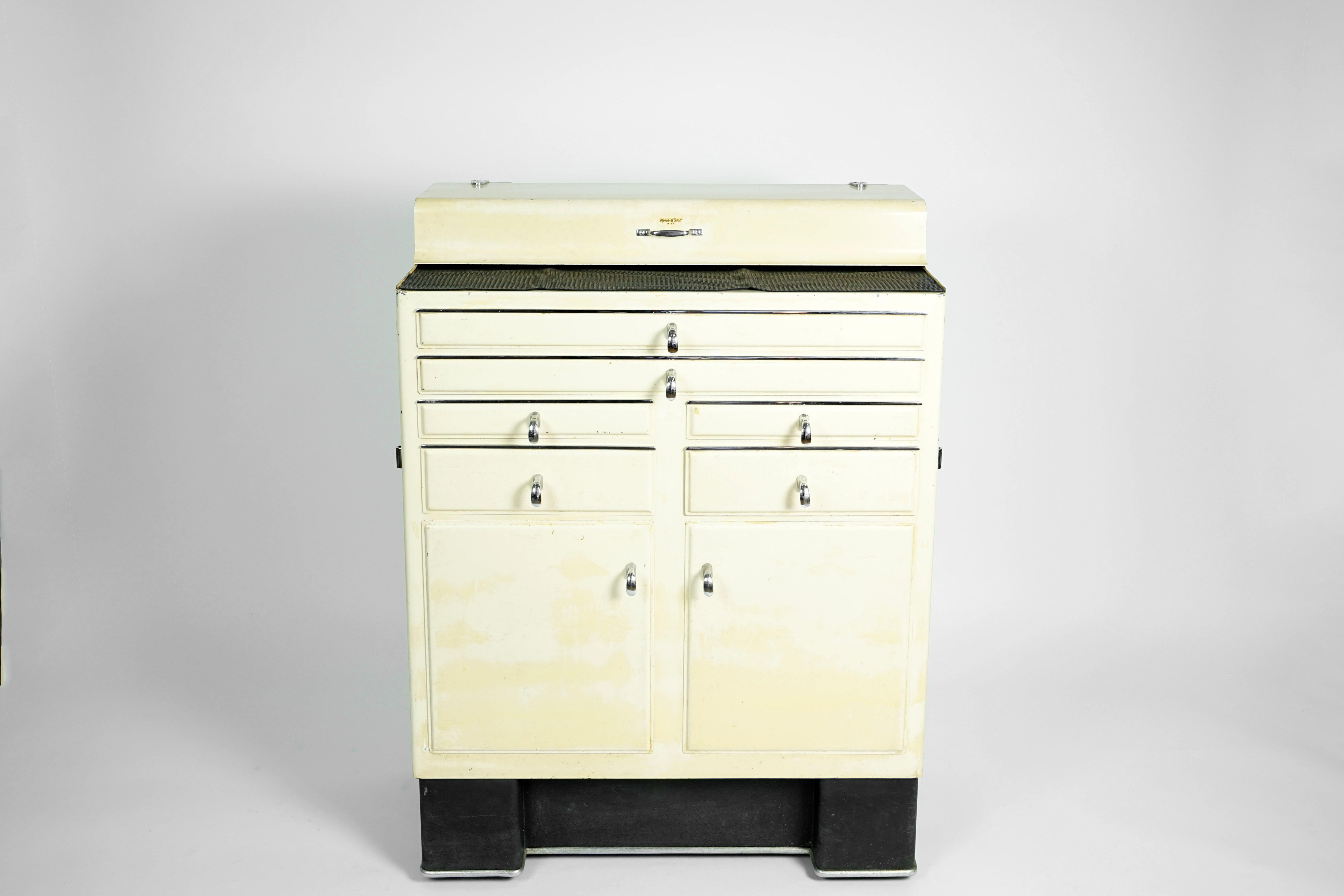 Mid-20th Century Holub & Stoll Medical Cabinet Vienna, 1950s For Sale