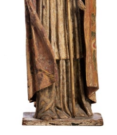 Holy Bishop Sculpture 18th Century