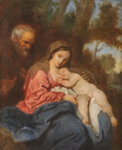 Altes Gemälde der Heiligen Familie