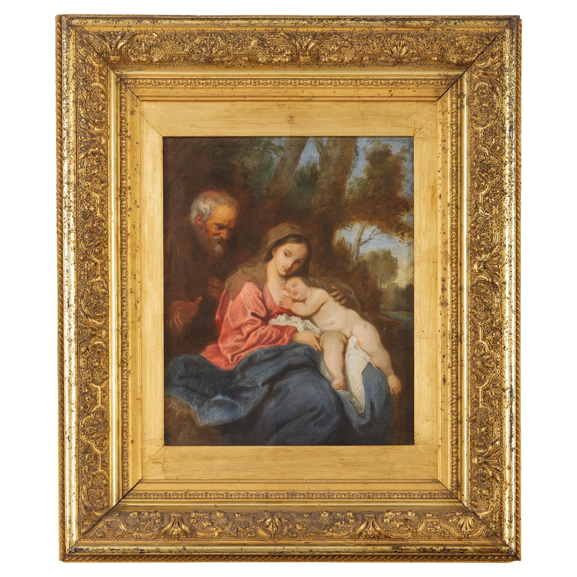 Holy Family Old Painting For Sale
