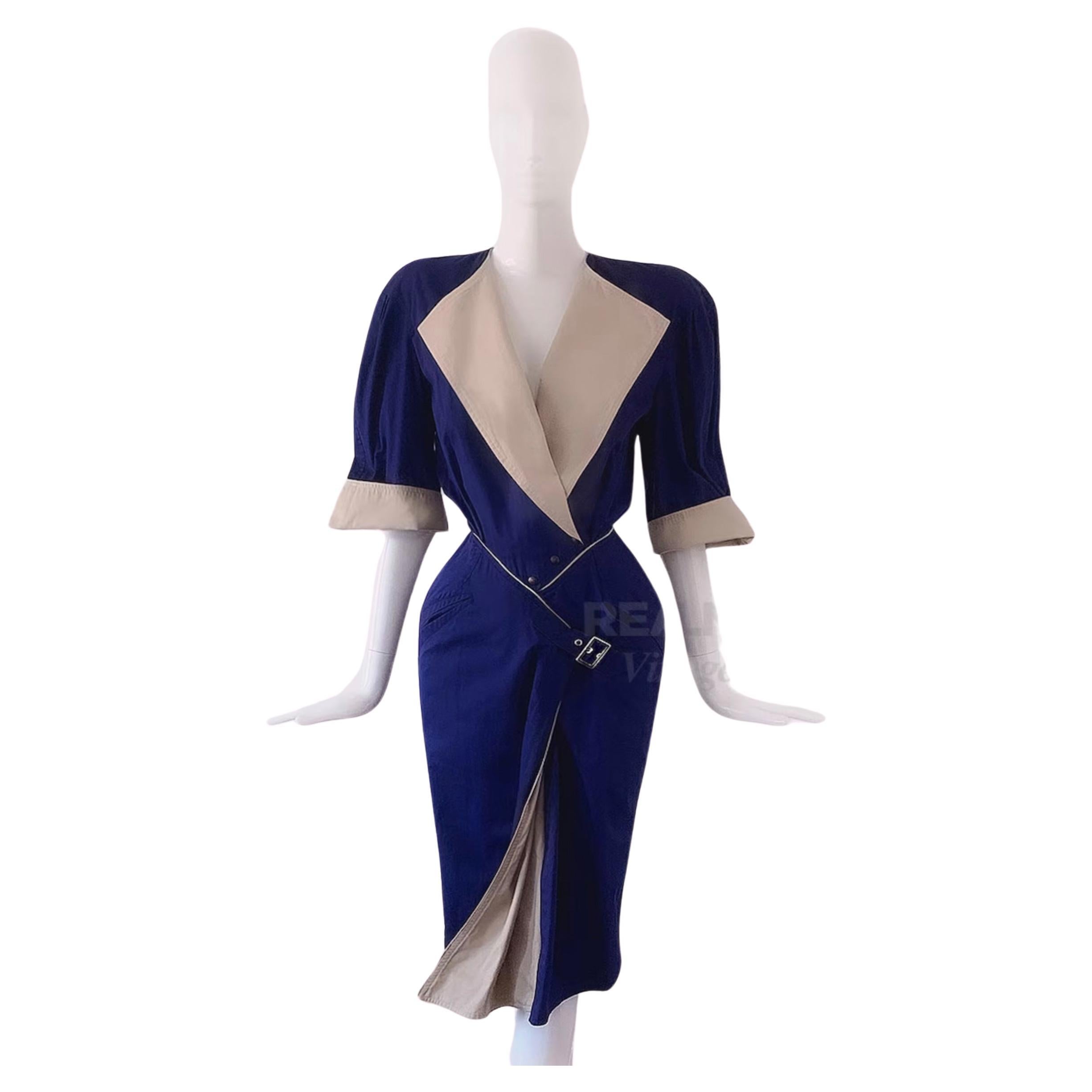 Holy Grail Thierry Mugler Kleid Iman F/S 1986 Laufsteg Dokumentiert im Angebot