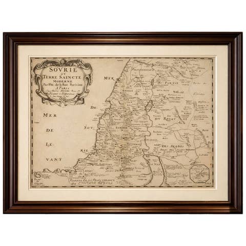 Holy Land Antique Map — Palestine, Syria, Levant Region, De la Rue Paris c1700