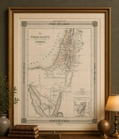 Holy Land Map, Jerusalem & Sinai — Dufour Biblical Map, Paris 1846