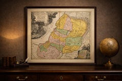 Heiliges Land Karte Judäa Palestina, Homann Stich, handkoloriert um 1710