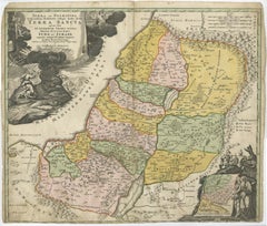 Heiliges Land Karte Judäa Palestina, Homann Stich, handkoloriert um 1710