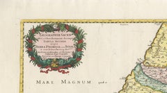 Holy Land Map of the Twelve Tribes of Israel – Sanson, Hand Colored, 1696