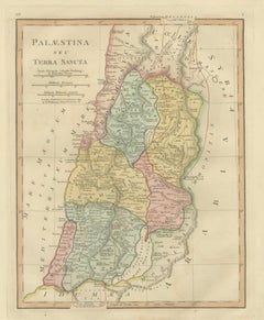 Holy Land Map — Palestina seu Terra Sancta, Biblical Geography, Wilkinson 1819