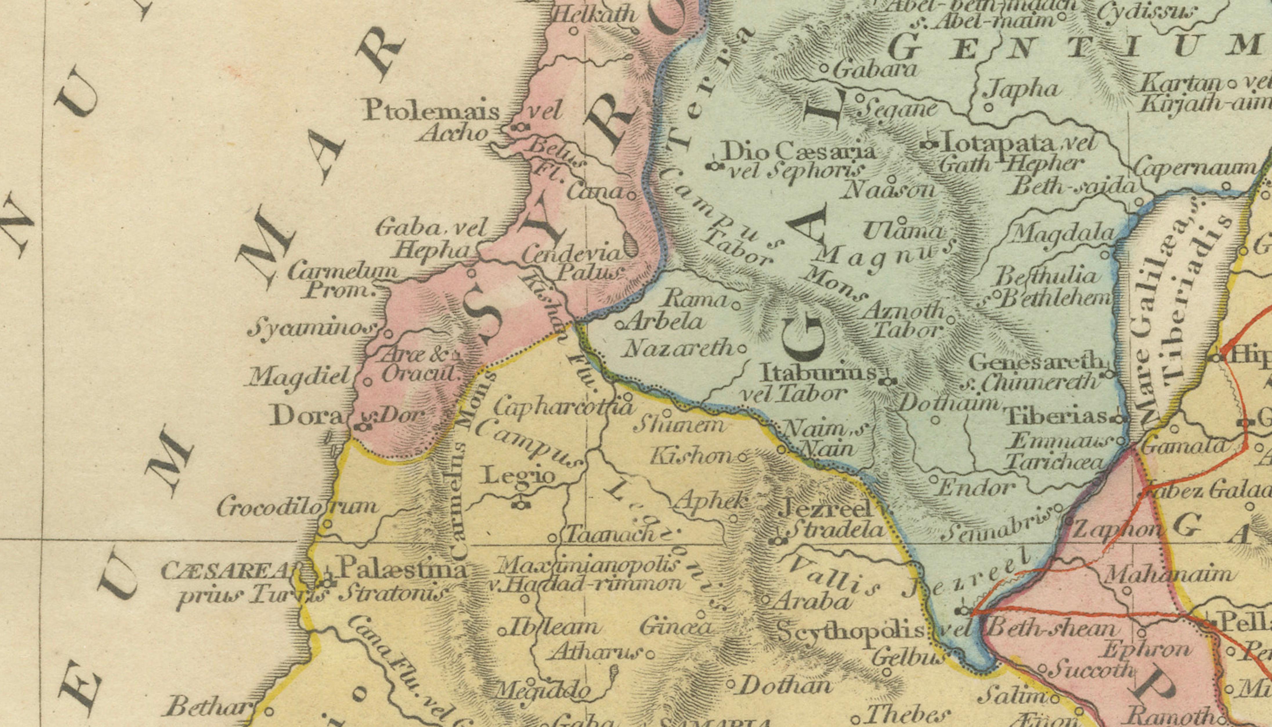 Holy Land Map — Palestina seu Terra Sancta, Biblical Geography, Wilkinson 1819