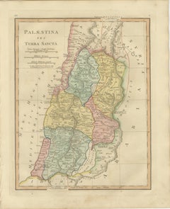 Holy Land Map — Palestina seu Terra Sancta, Biblical Geography, Wilkinson 1819