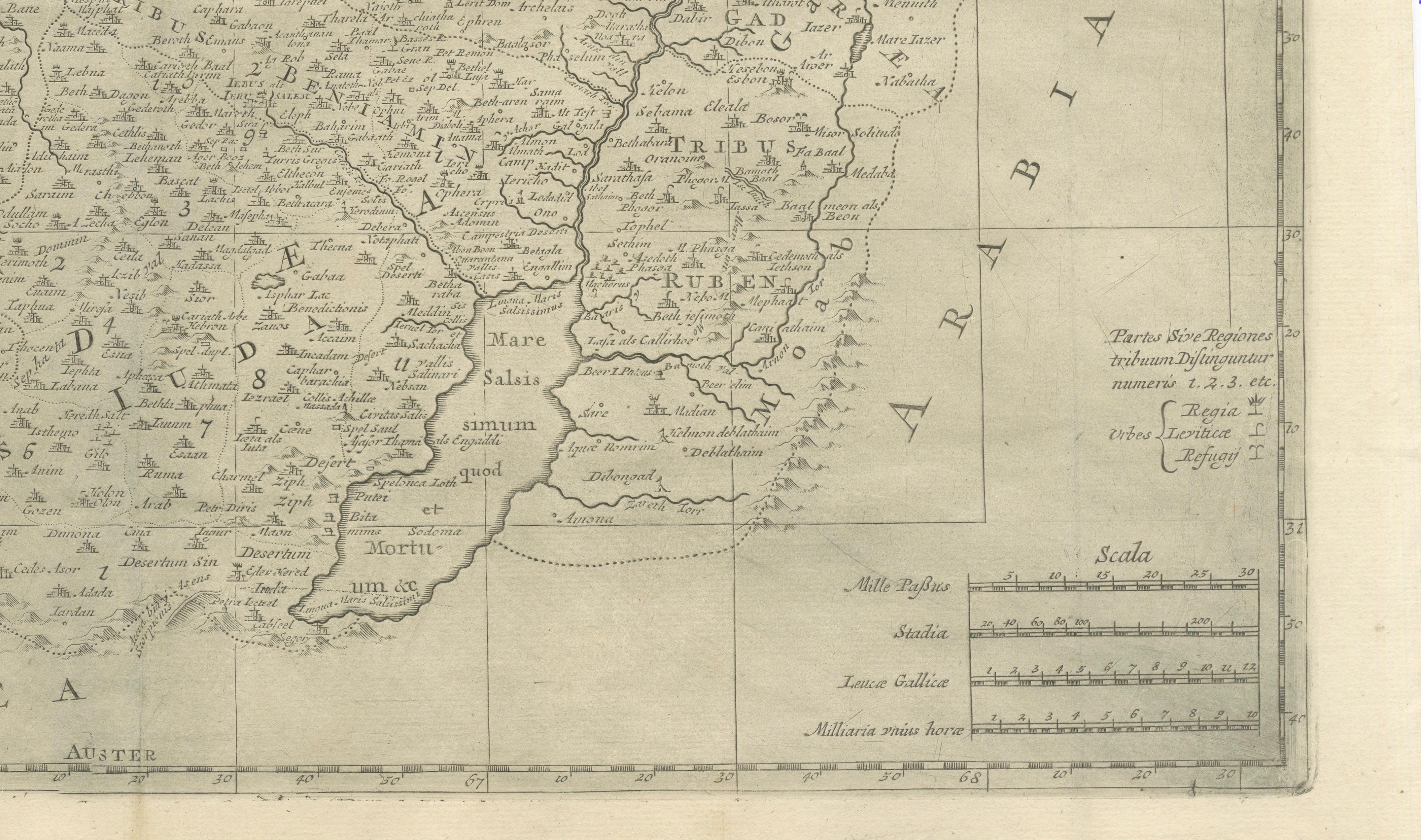Holy Land Map, Terra Promissa or Judaea – Nicolas Sanson, c.1700