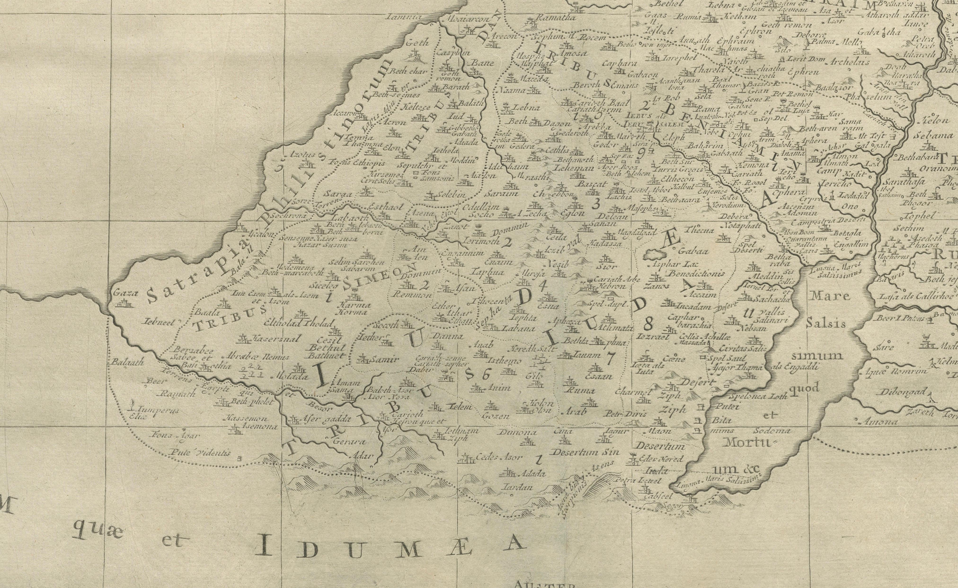 Holy Land Map, Terra Promissa or Judaea – Nicolas Sanson, c.1700