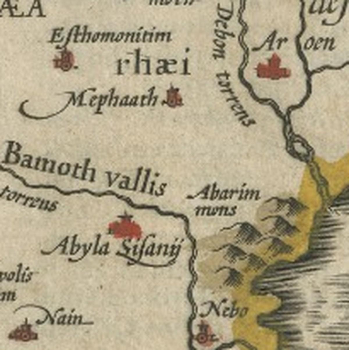 Holy Land Map – Terra Sancta Palestina, Hondius, Hand-Colored Engraving c.1620